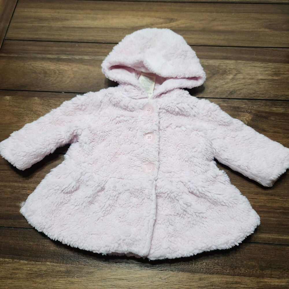 First Impressions Pink Coat W/Hood 0-3 Months